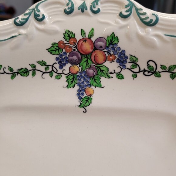 Wedgwood California Fruit Pattern Square Handled Serving Dish Cake Plate READ - Picture 3 of 13